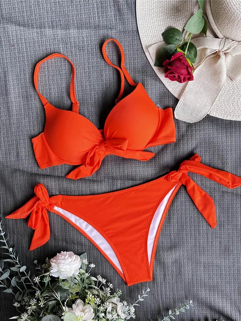 AquaLivv - Push up bikini with bow