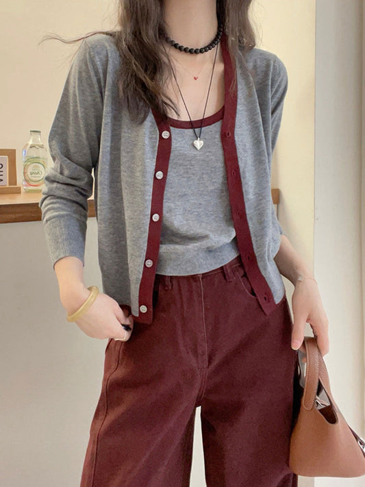 Elvia Cardigan | Casual Knitted Cardigan Set