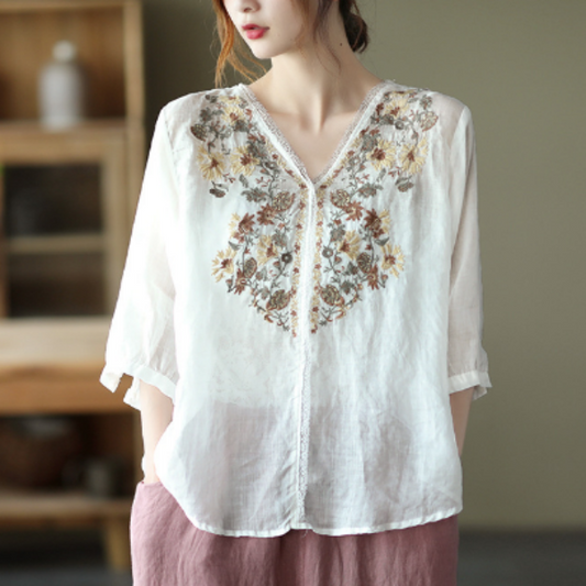 Embroidered ladies' blouse