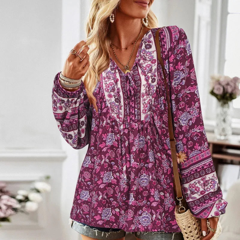 Daisy | Stylish Printed Long-Sleeve Blouse