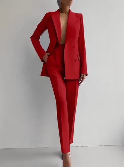 Set of blazer and pleated pants