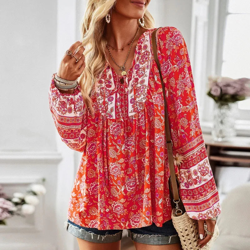 Daisy | Stylish Printed Long-Sleeve Blouse