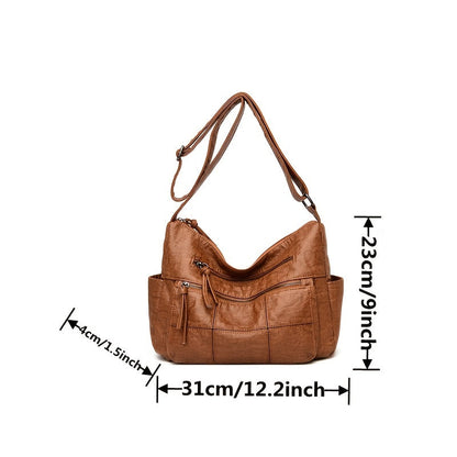 Muriel - Vintage leather shoulder bag-Elly Rose