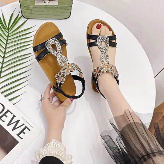 Kelly | Women’s Beach-Ready Rhinestone Sandals