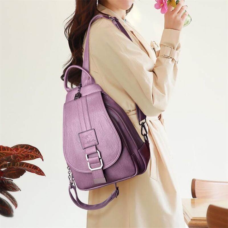 Women's leather backpack - Ada-Elly Rose