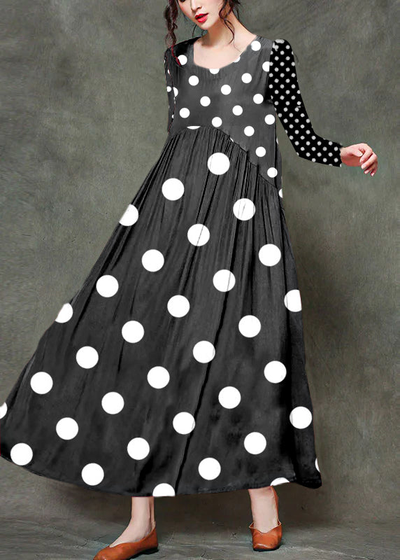 Mitchi - O-neck ruffled long sleeveless dresses