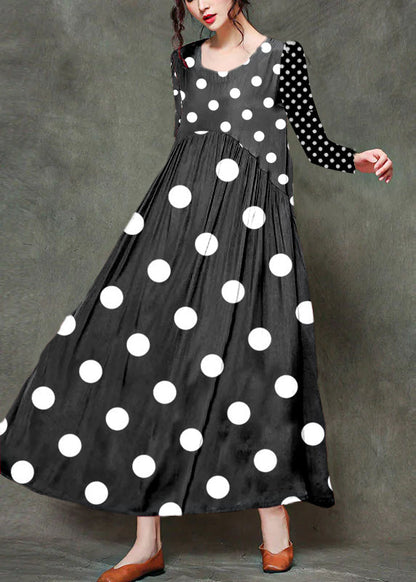 Mitchi - O-neck ruffled long sleeveless dresses