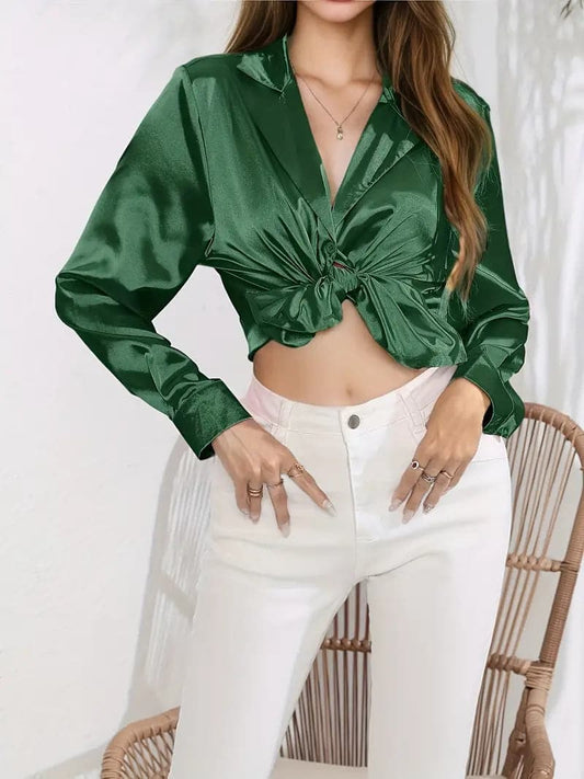 Shortened women's blouse