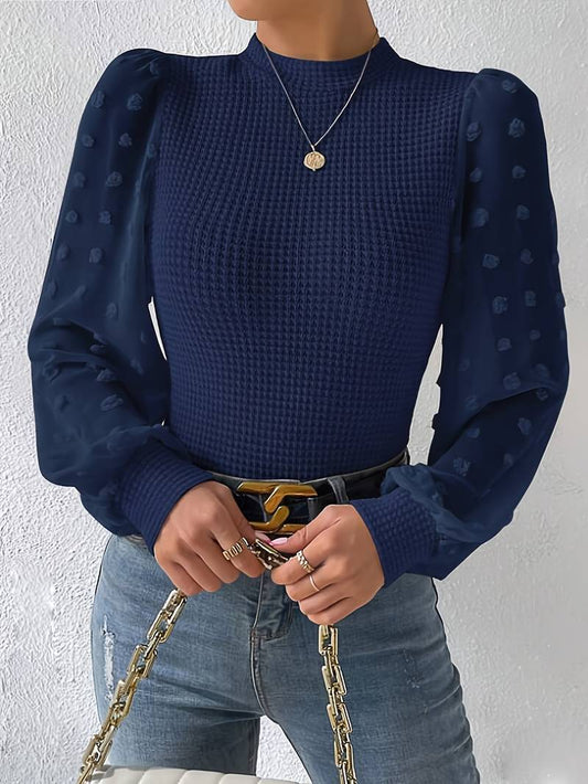 Long-sleeved knitted top for women