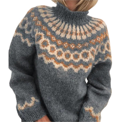 Turtleneck knit sweater for women - Athena