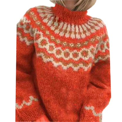 Turtleneck knit sweater for women - Athena