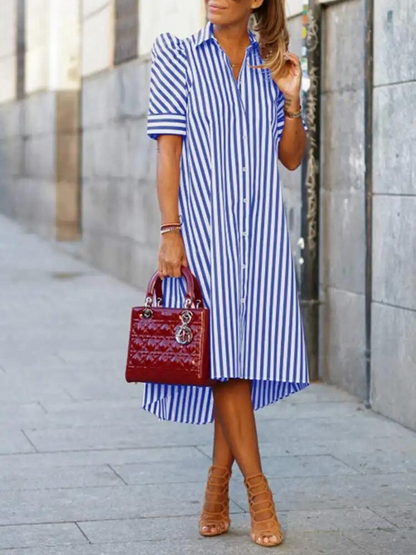 Alix - Elegant Stripes Dress