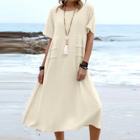 Benthe - Cotton Linen Beach Dress
