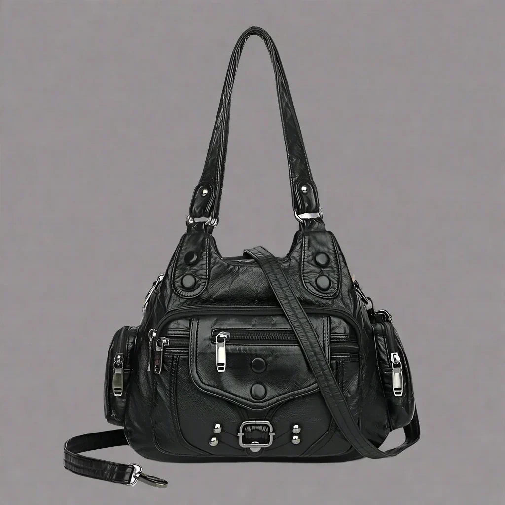 Aletta - Elegant shoulder bag in soft vegetable leather-Elly Rose