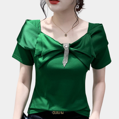 Belinda - Charming Bow Blouse for Ladies