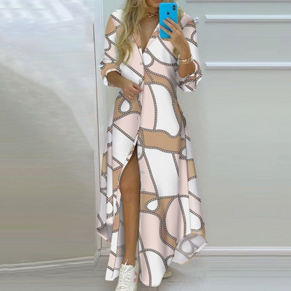 Antonia - Creative dress with modern newspaper print.