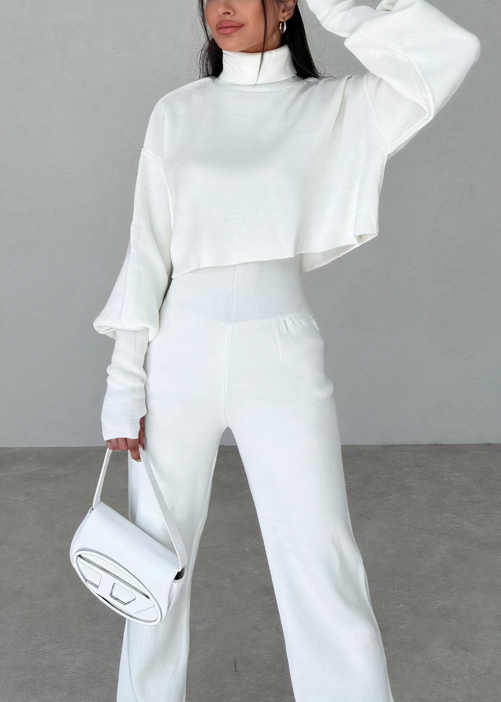 Comfortable turtleneck suit set - Cas