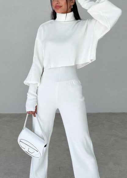 Comfortable turtleneck suit set - Cas