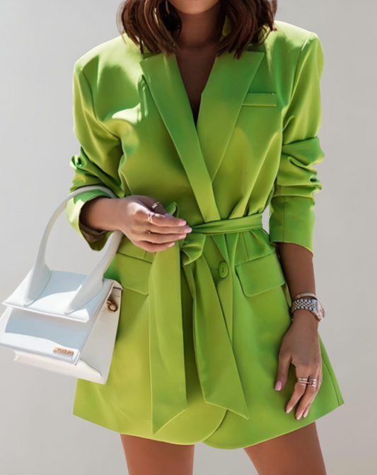 Cosette - Oversized blazer with belt in several colors