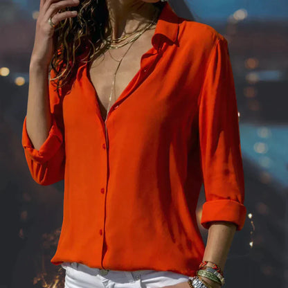 Tina - Chiffon blouse for strong women