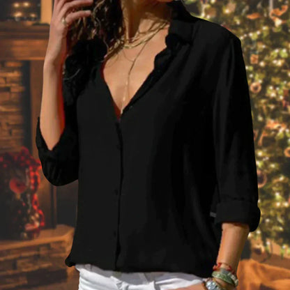 Tina - Chiffon blouse for strong women