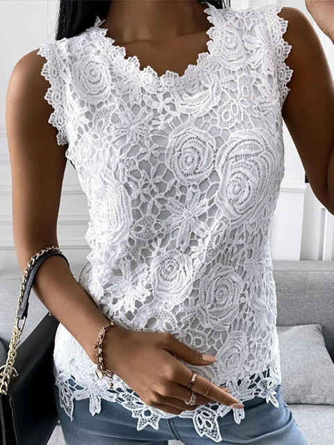 Ladies vintage lace top