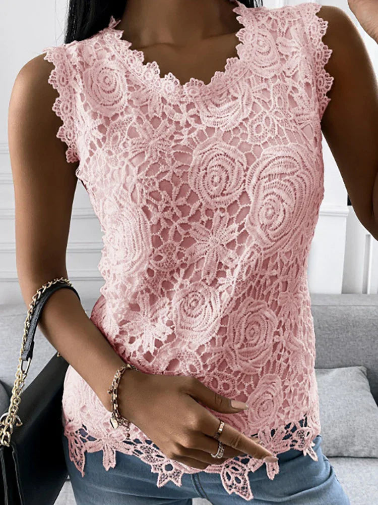 Ladies vintage lace top