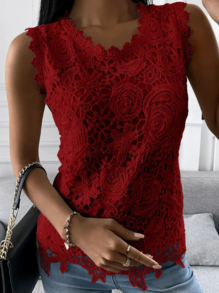 Ladies vintage lace top