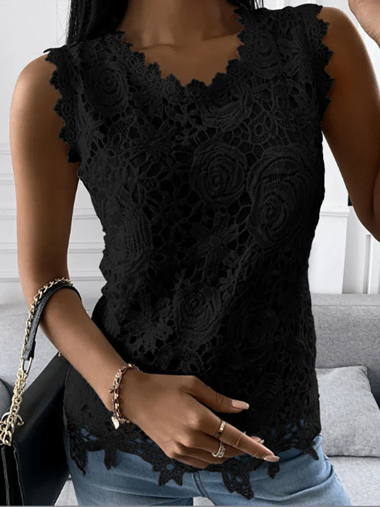 Ladies vintage lace top