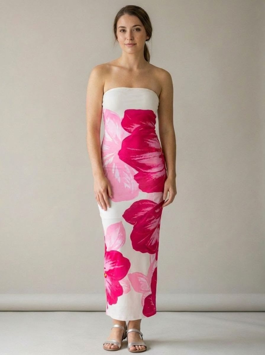 Elina | Slim Tube Maxi Dress with Side Slit
