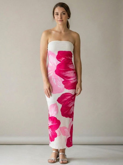 Elina | Slim Tube Maxi Dress with Side Slit