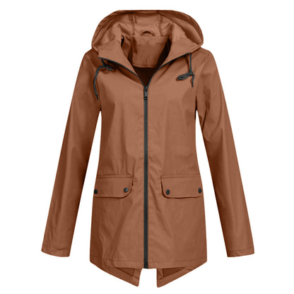 Long elegant rain jacket for women - Isa