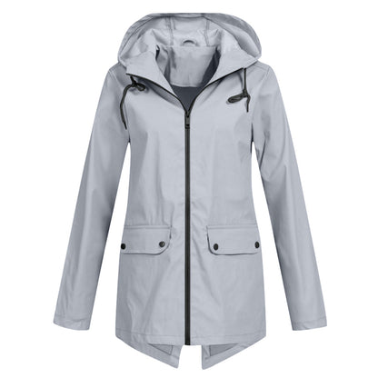 Long elegant rain jacket for women - Isa