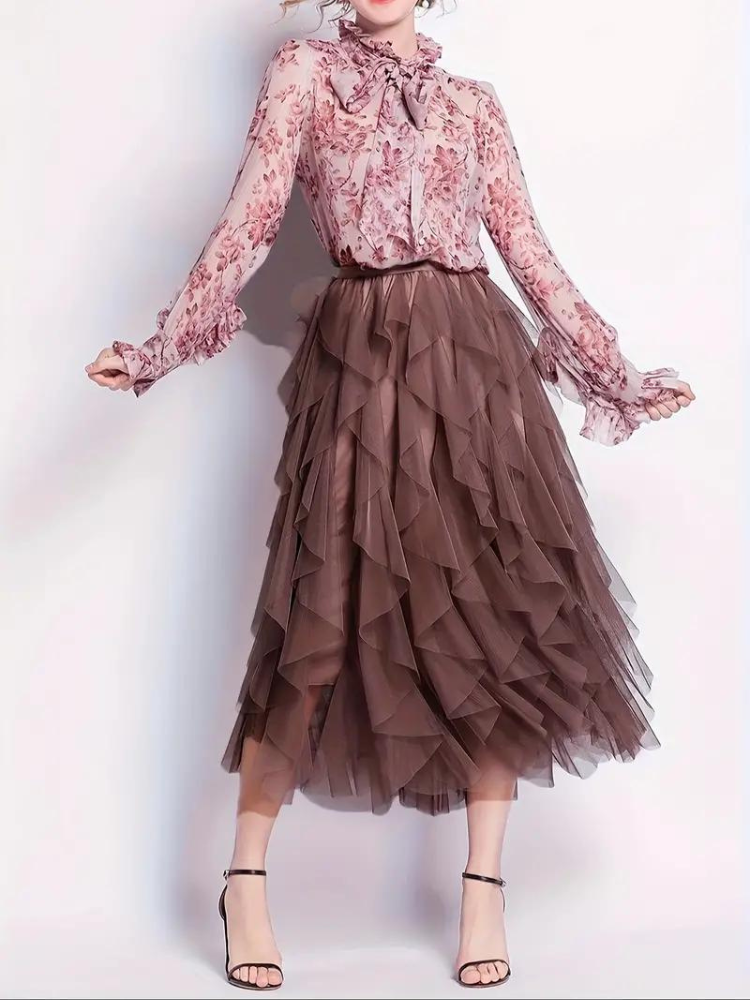 Ruffled skirt for women