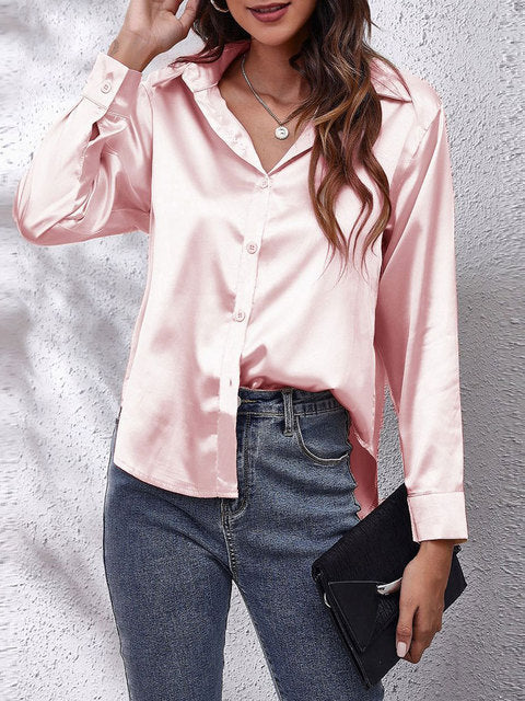 Karin | Silky Long Sleeve Women's Blouse