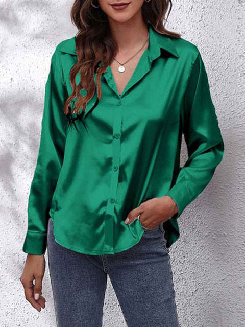 Karin | Silky Long Sleeve Women's Blouse