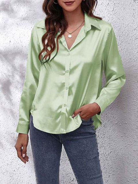Karin | Silky Long Sleeve Women's Blouse