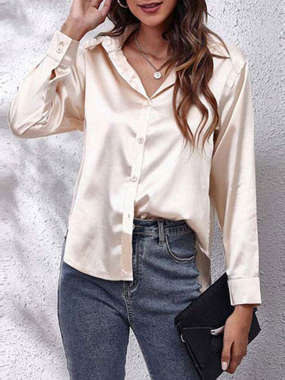 Karin | Silky Long Sleeve Women's Blouse