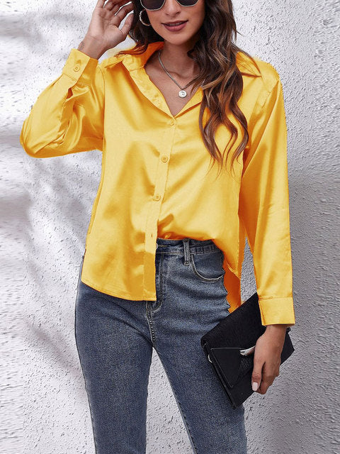 Karin | Silky Long Sleeve Women's Blouse