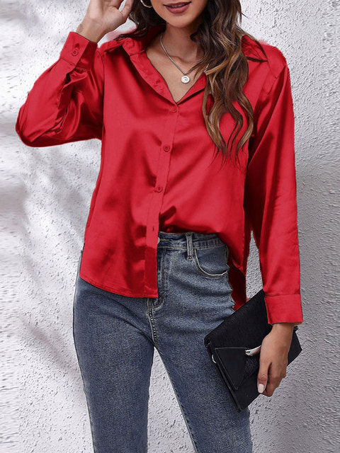 Karin | Silky Long Sleeve Women's Blouse