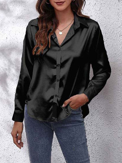 Karin | Silky Long Sleeve Women's Blouse