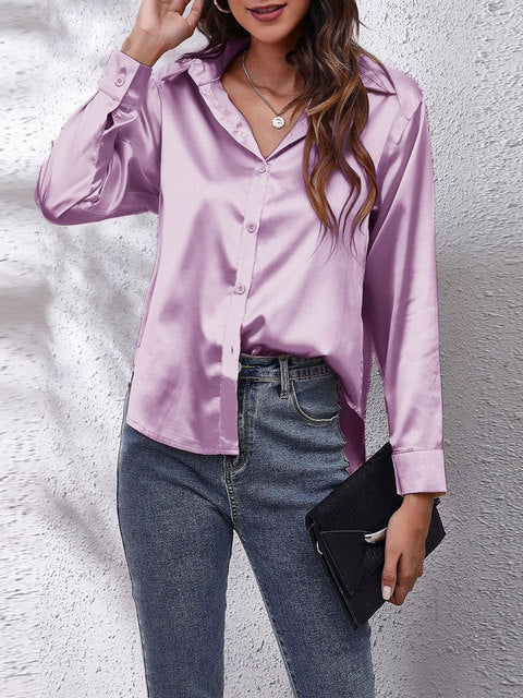 Karin | Silky Long Sleeve Women's Blouse