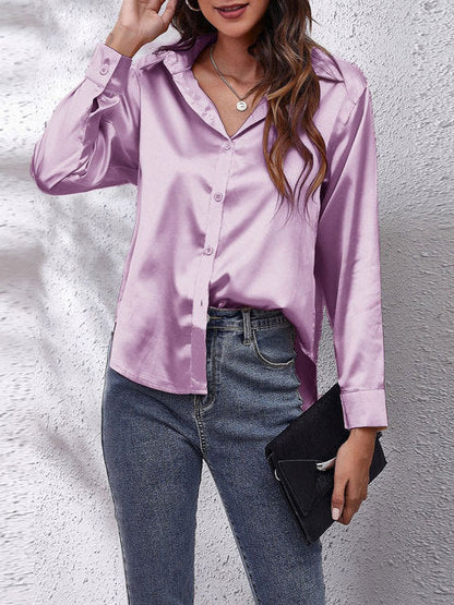 Karin | Silky Long Sleeve Women's Blouse