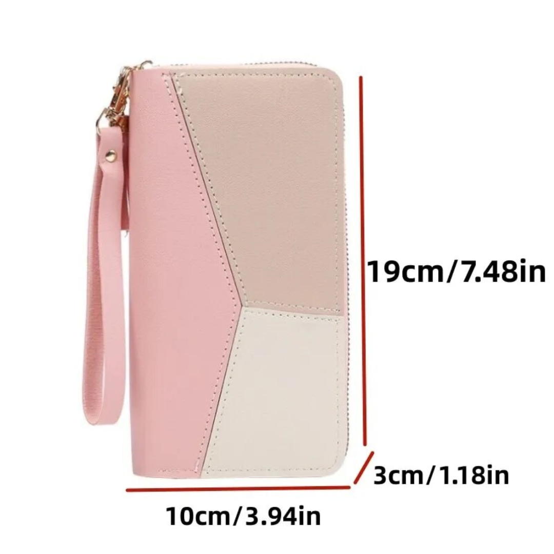 Long geometric wallet | Trendy and practical-Elly Rose