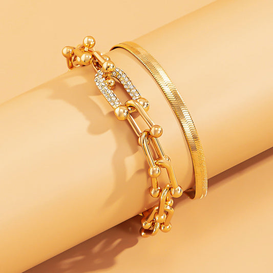 Bracelet Set | 2-piece set in gold or silver
