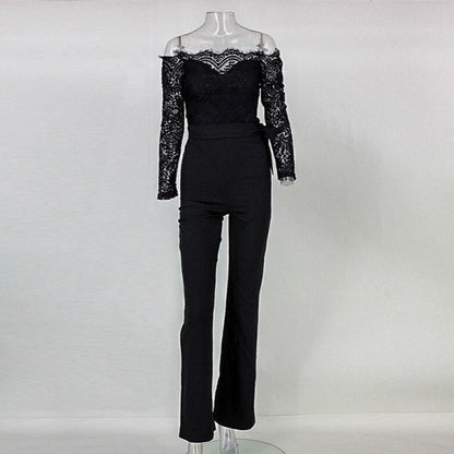 Jumpsuit with long sleeves and lace - Ceara