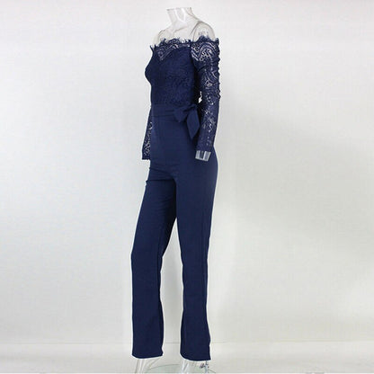 Jumpsuit with long sleeves and lace - Ceara