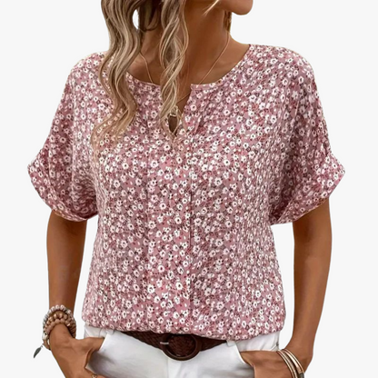 Vintage floral pattern ladies blouse
