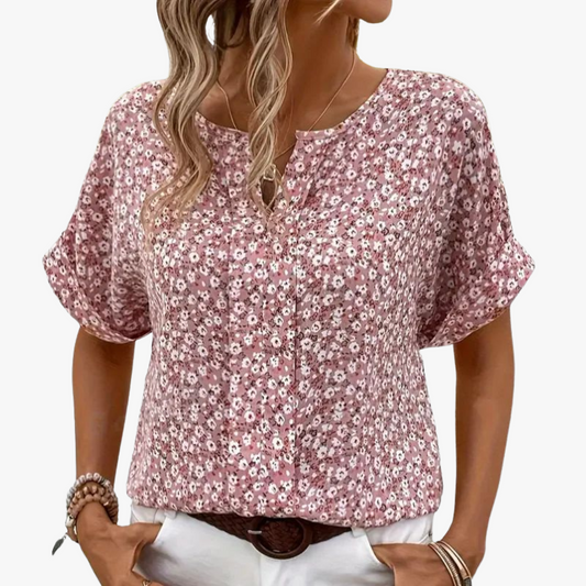 Vintage floral pattern ladies blouse