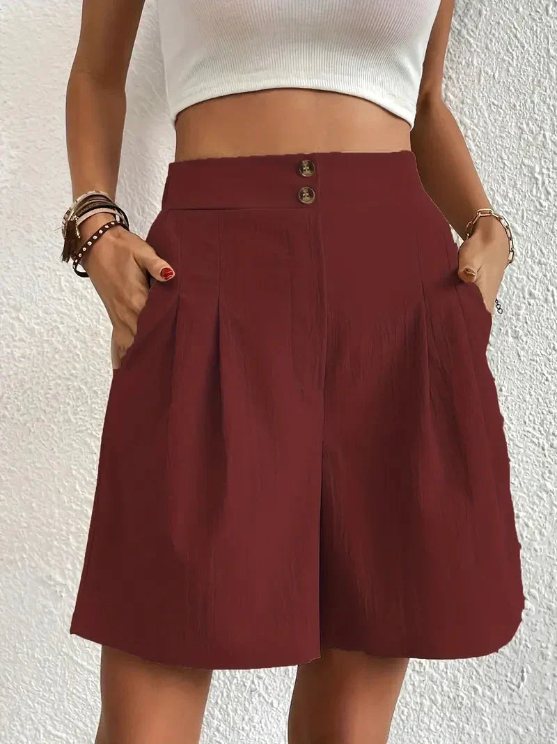 High-waisted shorts for women